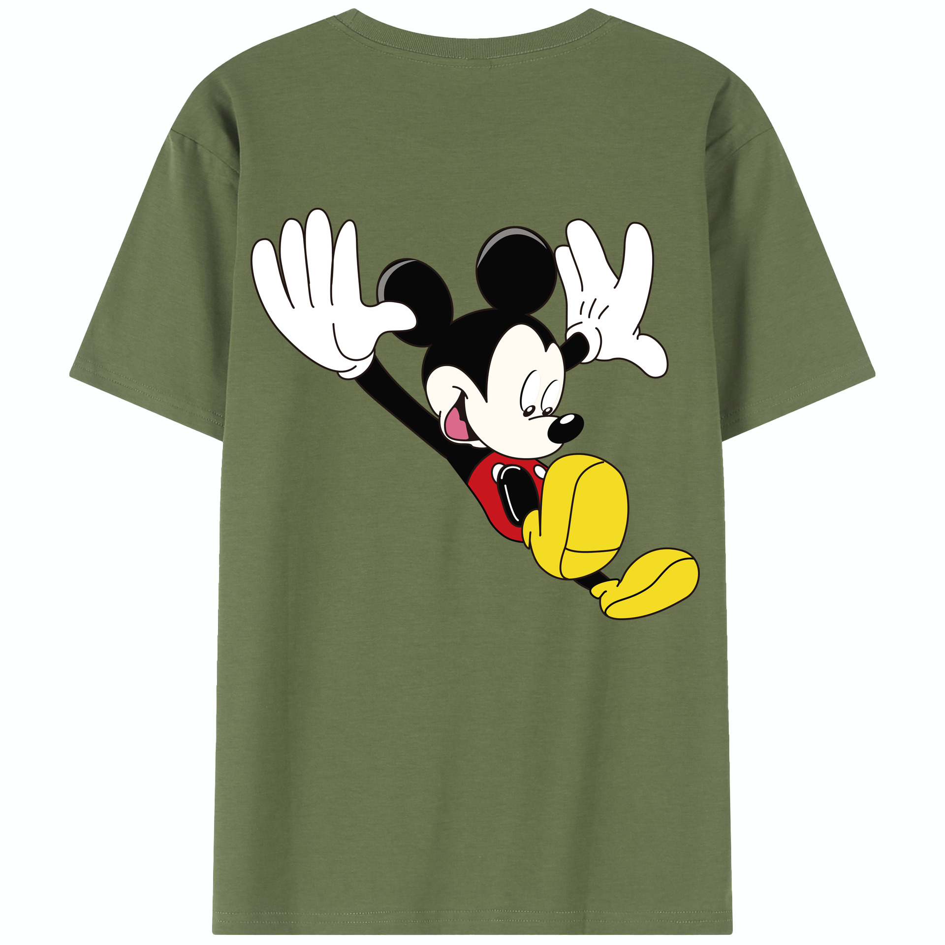 （画像用） ミッキーマウス Mickey Mouse 綿100％半袖Tシャツ（背面プリント）